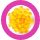 Small circle icon of vitamin d3 pills on a white plate.
